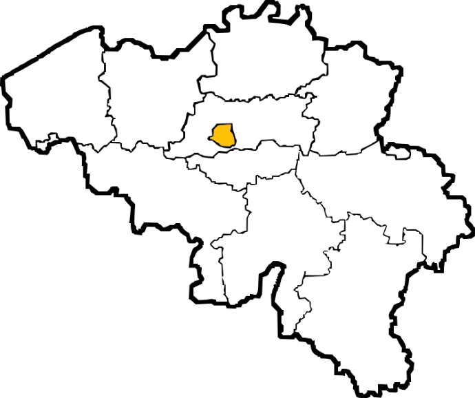 Kaart van België - Brussel